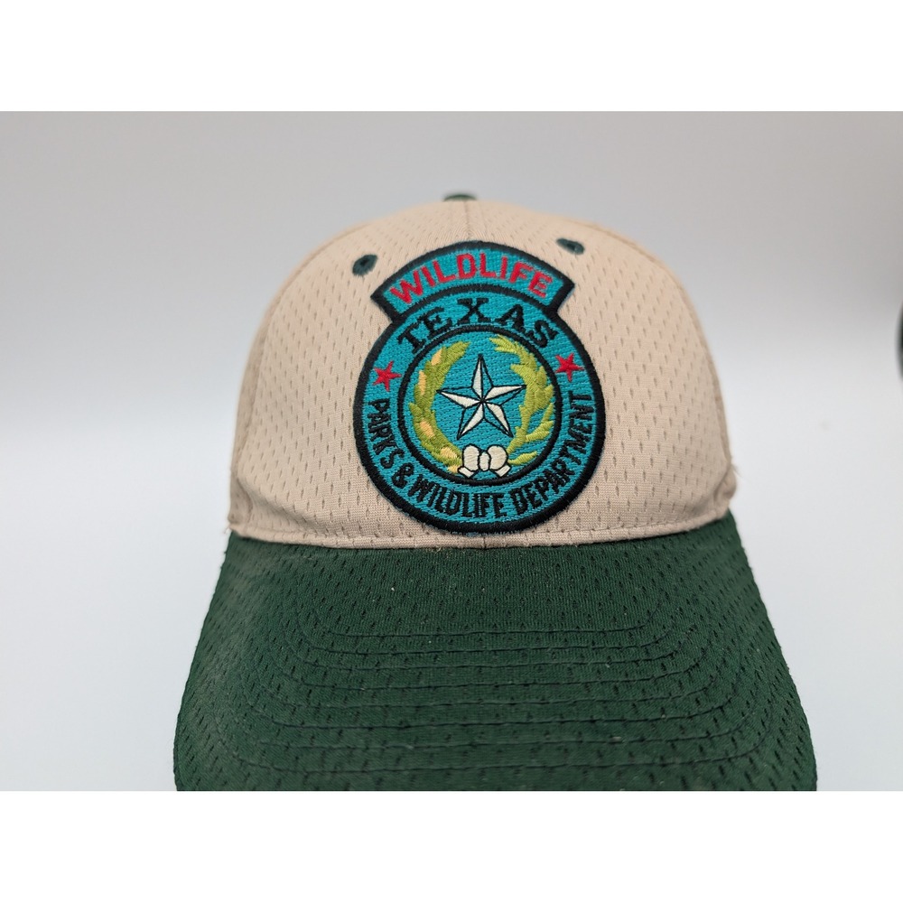 Texas Parks & Wildlife Department Otto Mesh Baseball Cap Tan Green OSFM 23-369